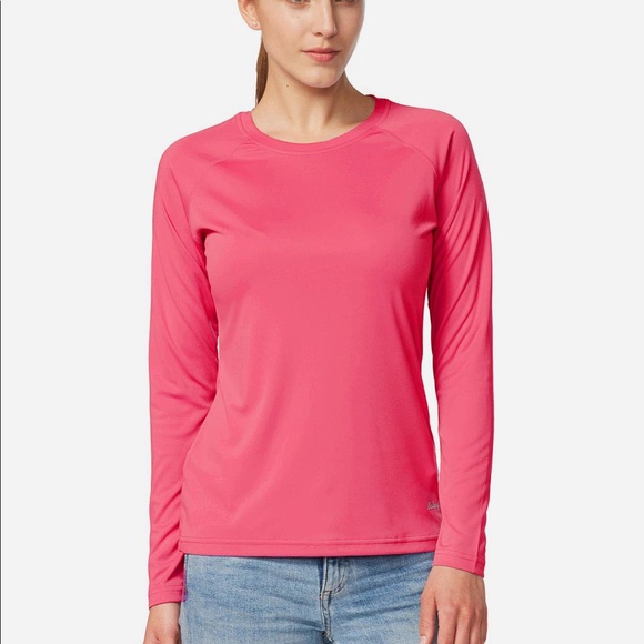 Baleaf Coral Pink Triumph UPF50+ Crew Neck Active Sun Shirt - Picture 2 of 9